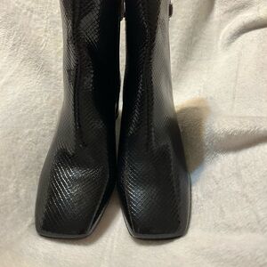 Franco Sarto Black Textured Women's Boots